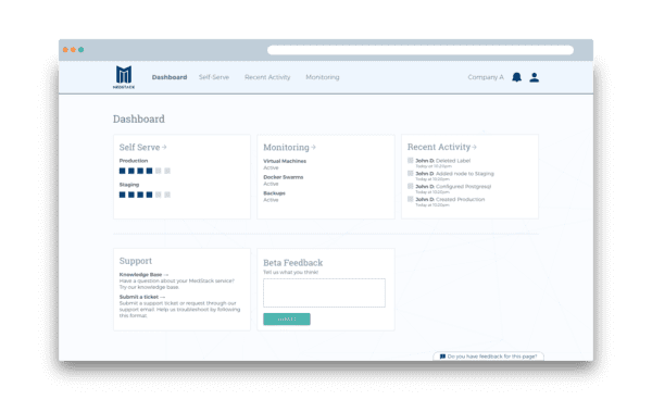 MedStack Control: Configure, manage and deploy your healthcare app infrastructure