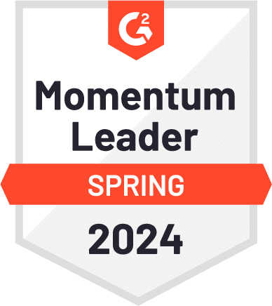 G2 Momentum Leader badge Spring 2024